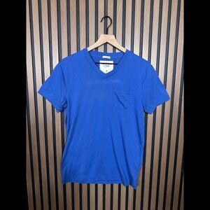 Abercrombie & Fitch T Shirt Medium Blue Short Sleeve Basic Muscle Tee V Neck